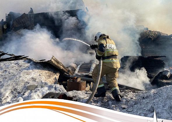 В новогодние каникулы случился один пожар - горел частный дом в Калье
