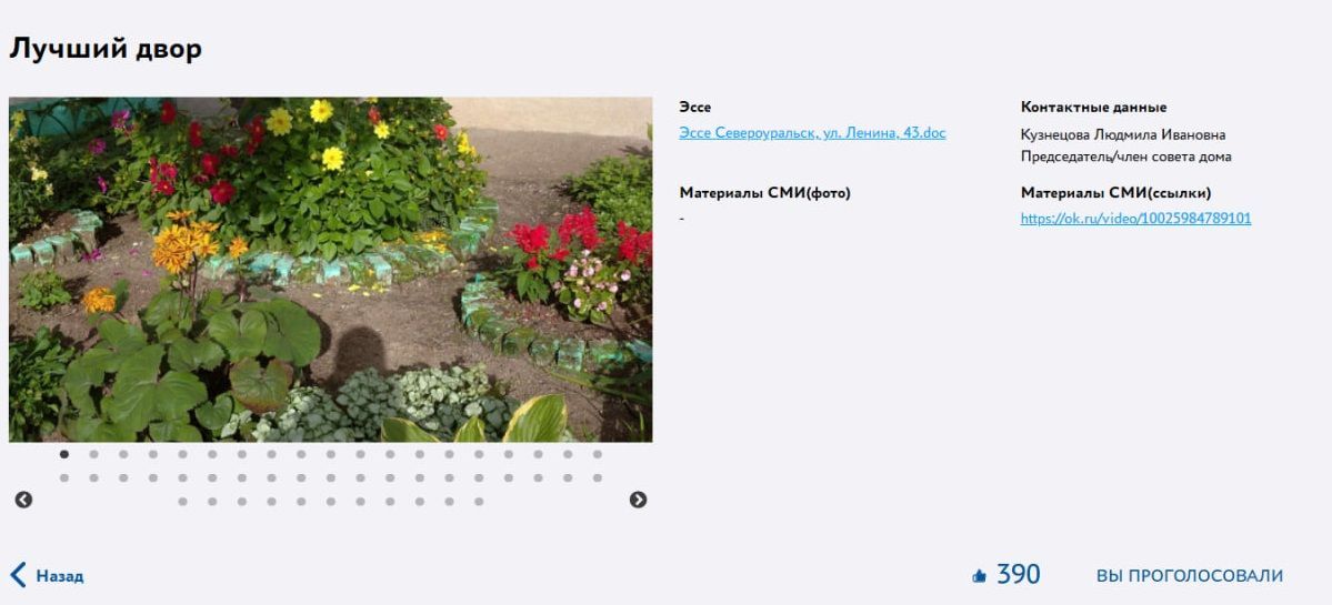 За “Лучший двор” на Ленина, 43 проголосовали почти 400 человек. Присоединяйтесь!