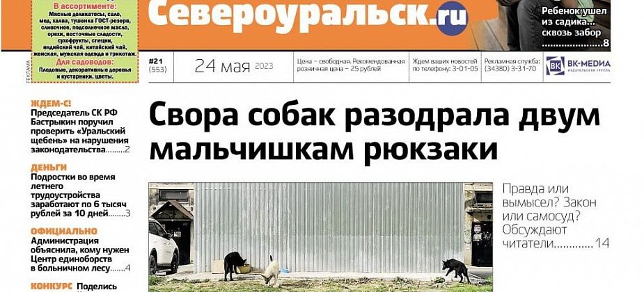 Собаки разорвали детям рюкзаки, малыш ушел из садика сквозь забор. О чем еще расскажет газета