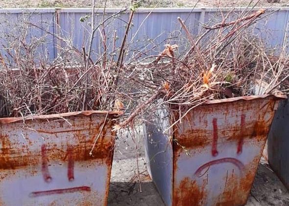 В Североуральске почти 40 контейнеров завалены ветками. Это рекорд на севере области 