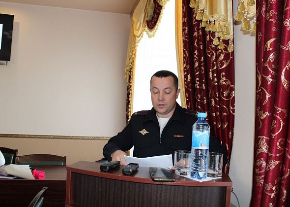 Начальник отдела полиции Евгений Горбунов доложил о ситуации с преступностью в городе и поселках