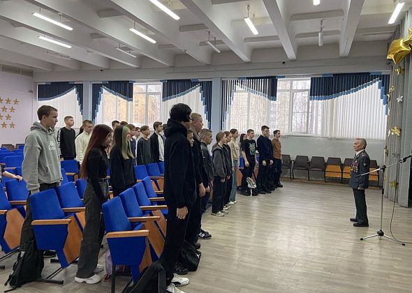 Председатель Общественного совета при ОМВД провел «Урок мужества», посвященный героям-землякам