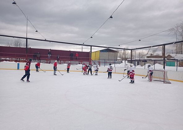 На черемуховском корте устроили настоящий спортивный праздник - хоккей к 23 февраля