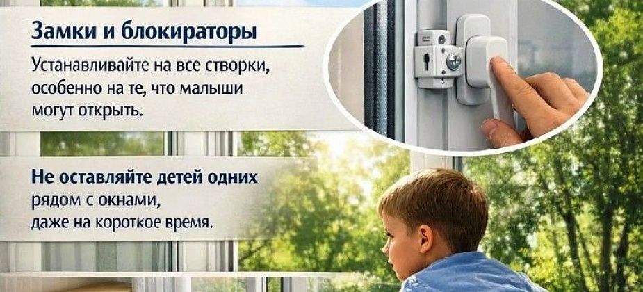Открытое окно - опасность для ребенка